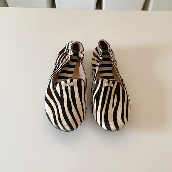 Henri Bendel Sole Ambition Zebra Calf Hair Loafers - Picture 4 of 7
